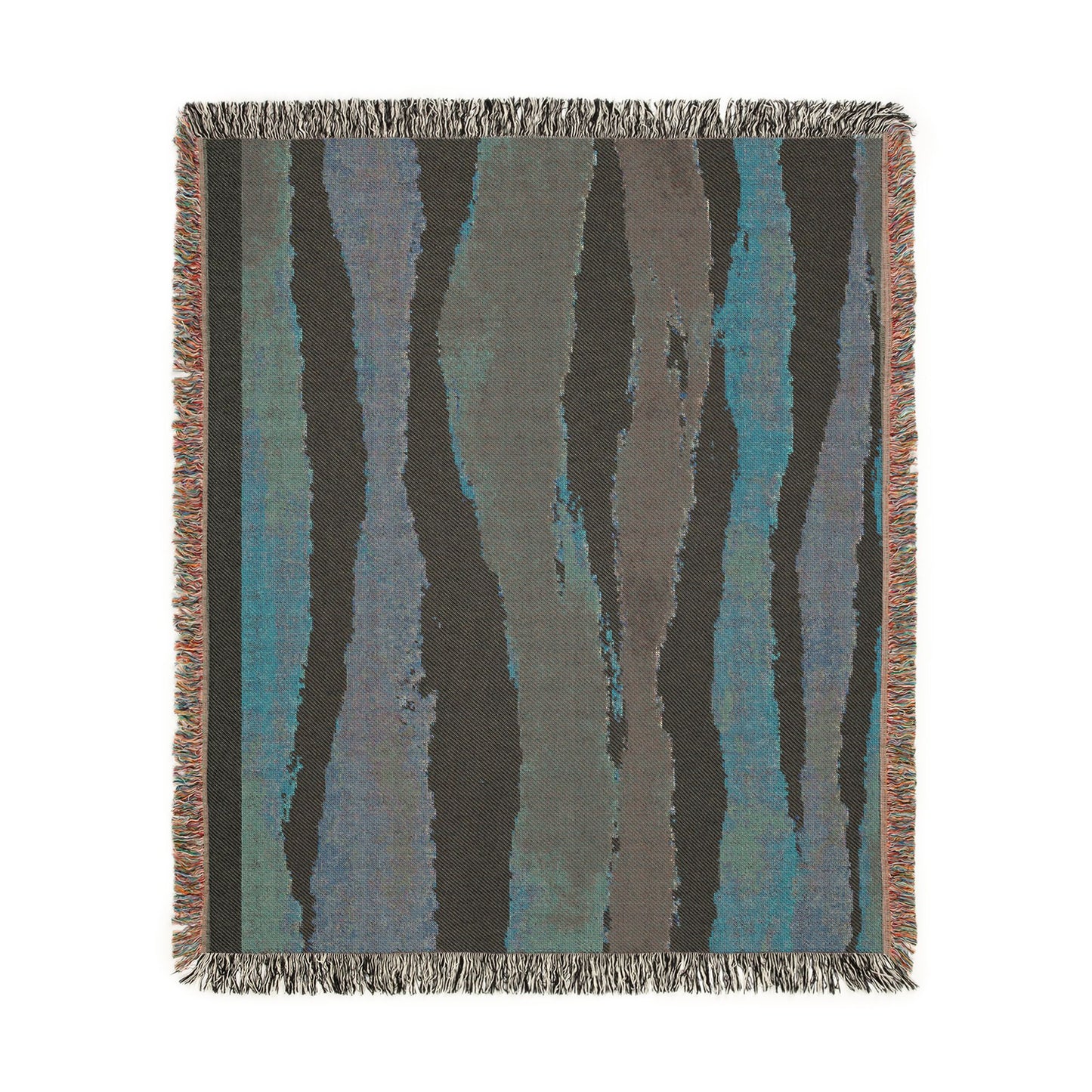Woven Blanket - Abstract Desert & Ocean Tapestry Throw