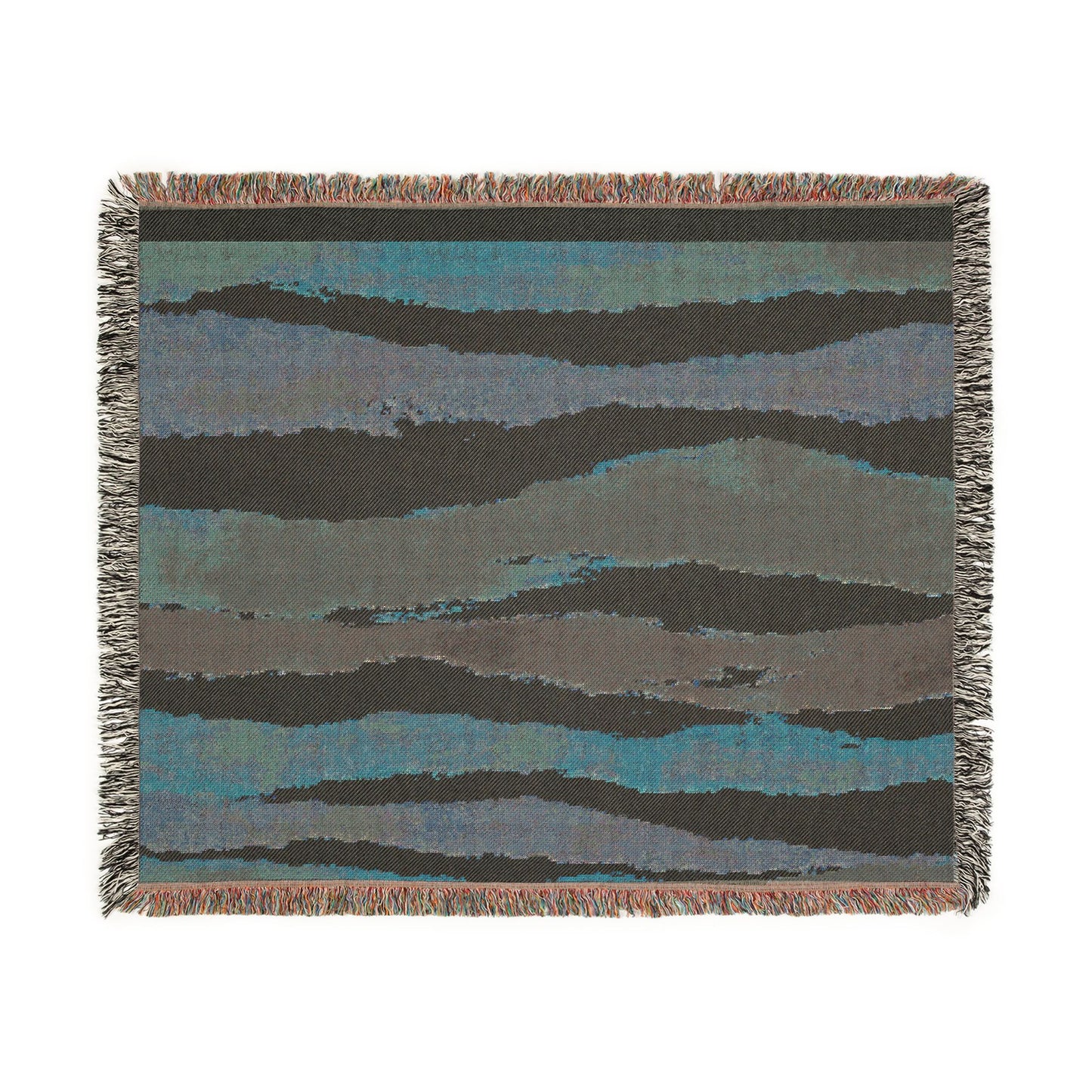 Woven Blanket - Abstract Desert & Ocean Tapestry Throw