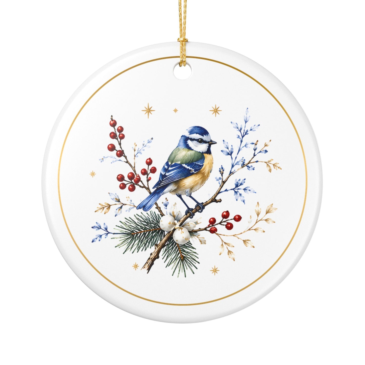 Winter Bird – Christmas Art Collection 2026 Ceramic Ornament