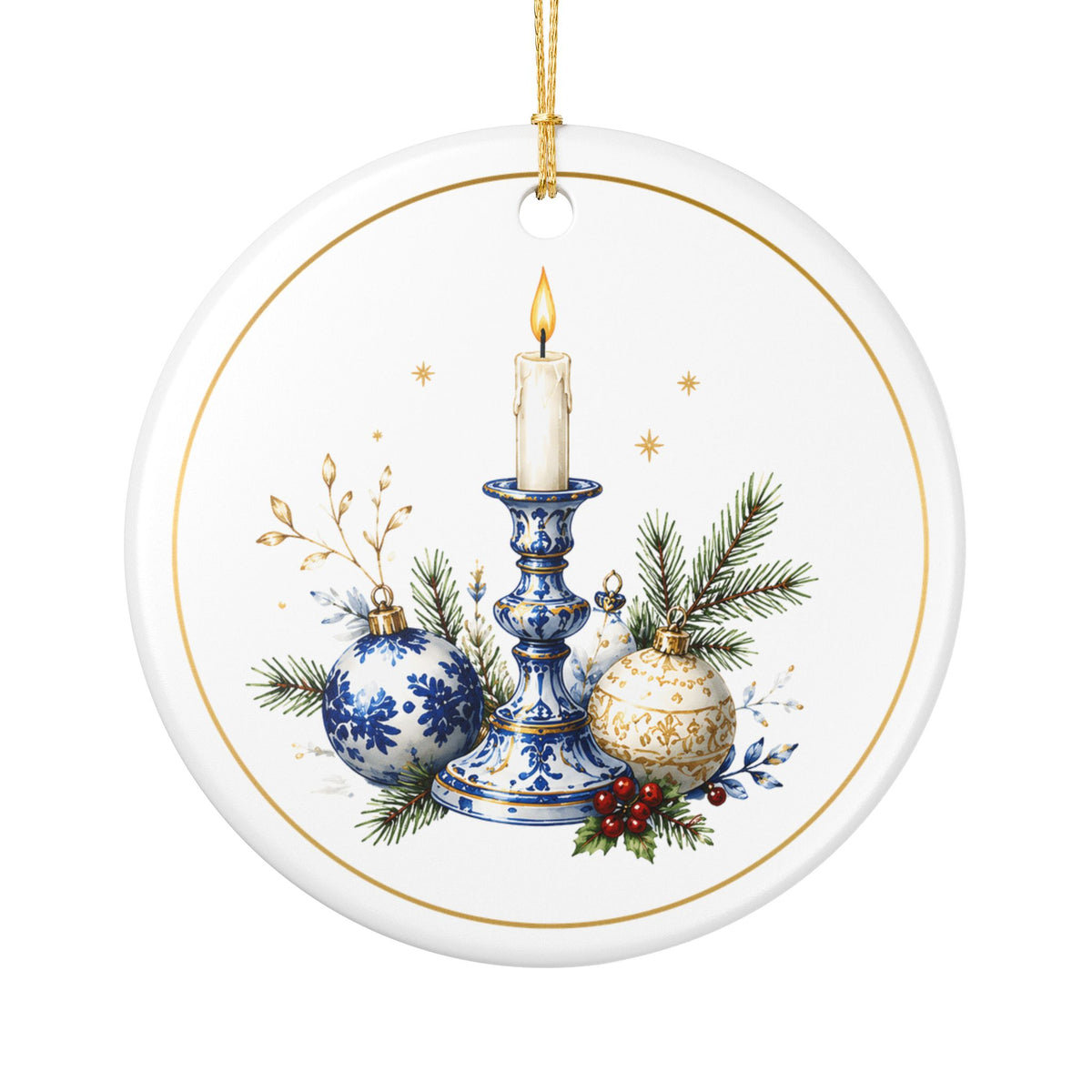 Candlelight – Christmas Art Collection 2026 Ceramic Ornament