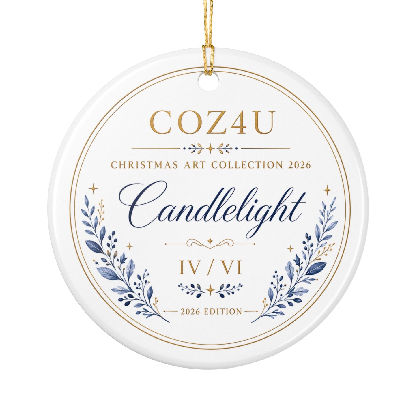 Candlelight – Christmas Art Collection 2026 Ceramic Ornament