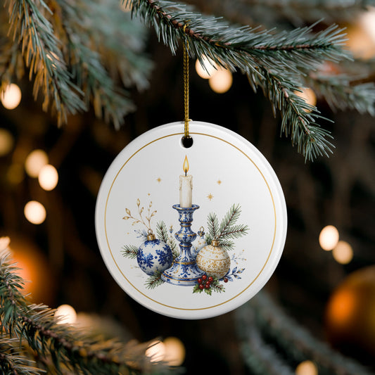 Candlelight – Christmas Art Collection 2026 Ceramic Ornament