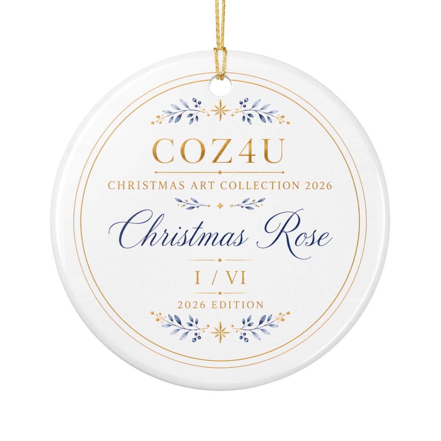 Christmas Rose – Christmas Art Collection 2026 Ceramic Ornament