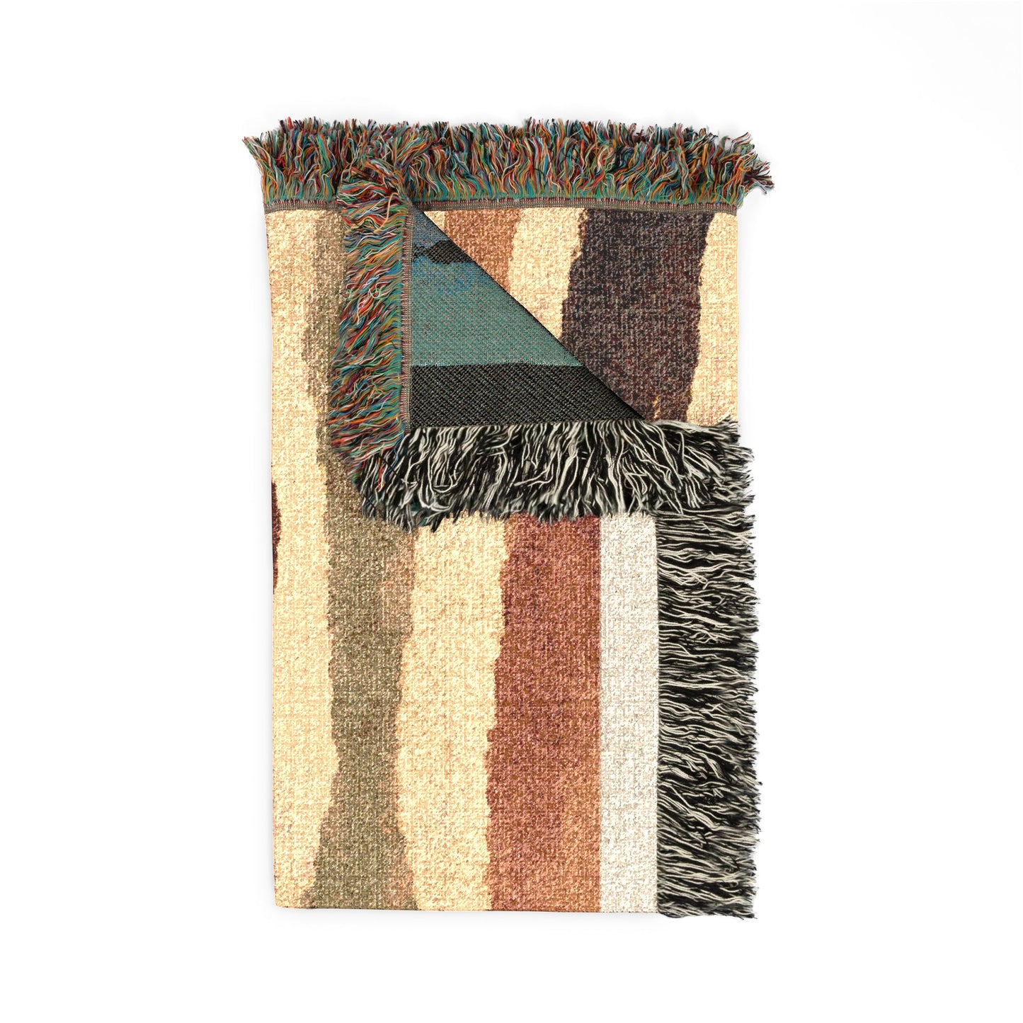 Woven Blanket - Abstract Desert & Ocean Tapestry Throw