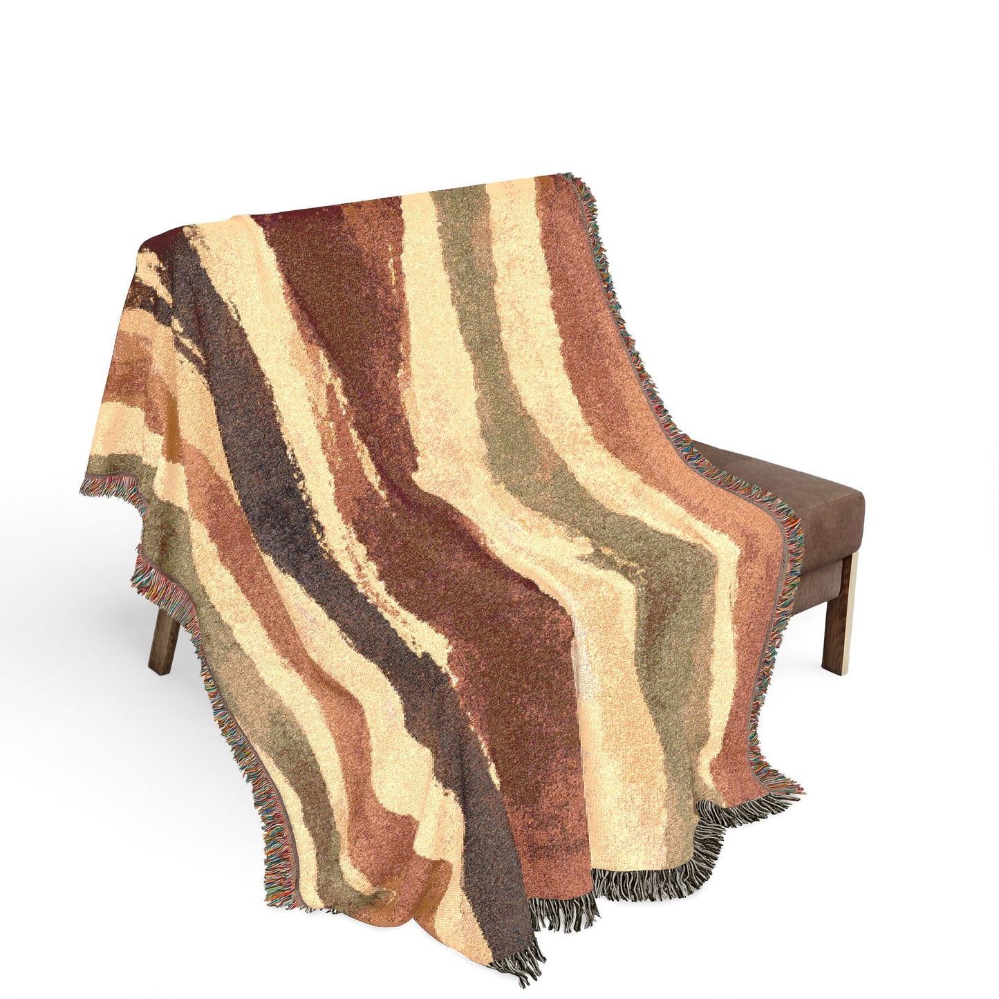 Woven Blanket - Abstract Desert & Ocean Tapestry Throw
